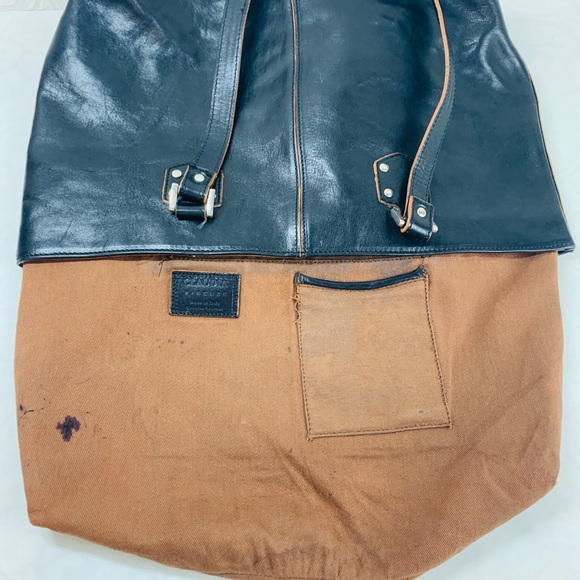 Claudia Firenze Black leather tote lined - Picture 8 of 8